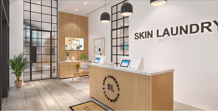The front desk of a Skin Laundry clinic