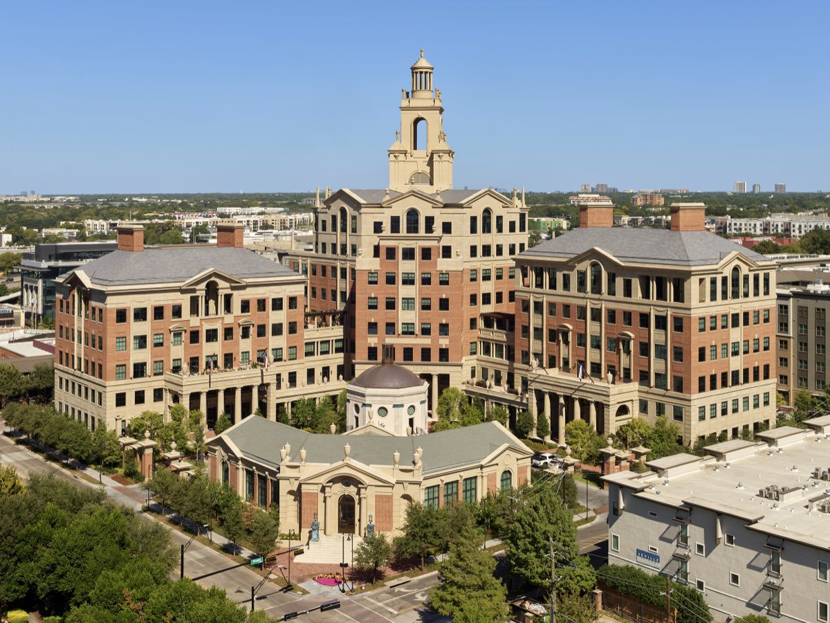 Aerial view of the Old Parkland campus in Dallas